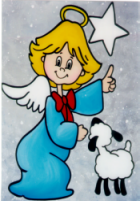 Little Angel & Lamb Windowpainting Pattern