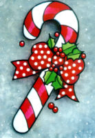Christmas Candy Cane Windowpainting Pattern